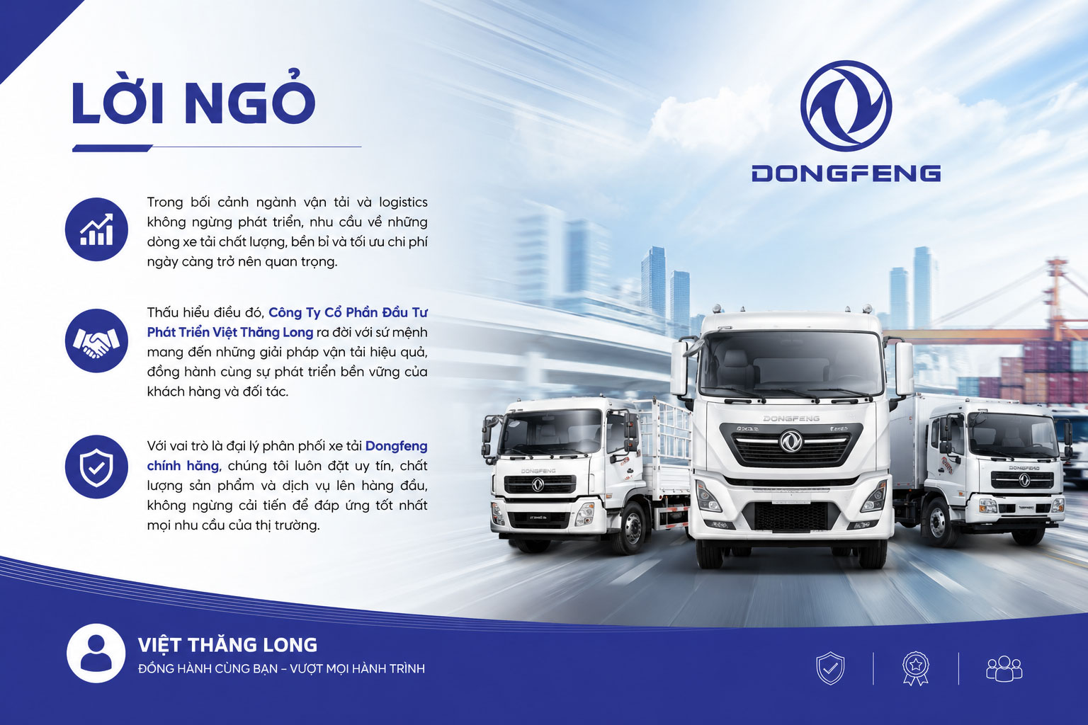 Lời ngỏ của ban lãnh đạo công ty